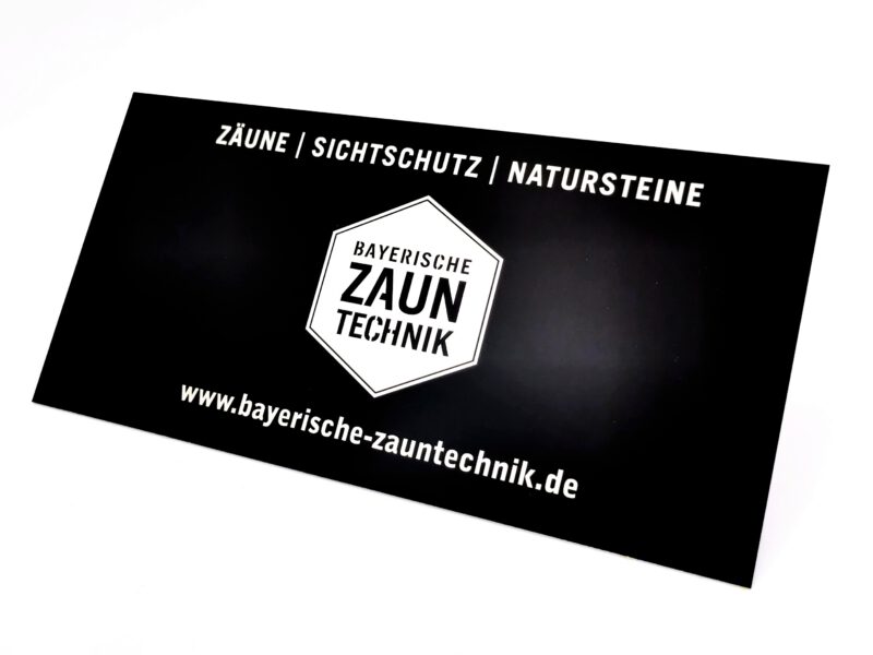 Aluschild eloxiert Zauntechnik